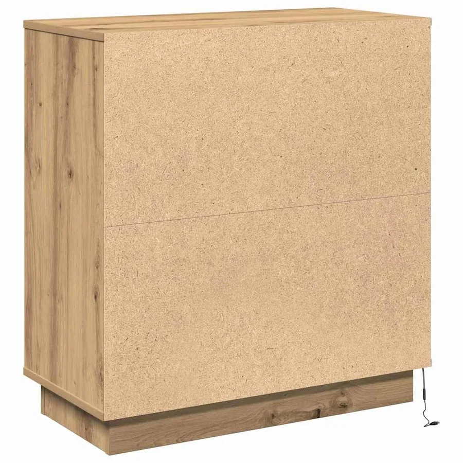 Buffet LED Chêne artisanal 71 x 34,5 x 75 cm Bois d'ingénierie - 8