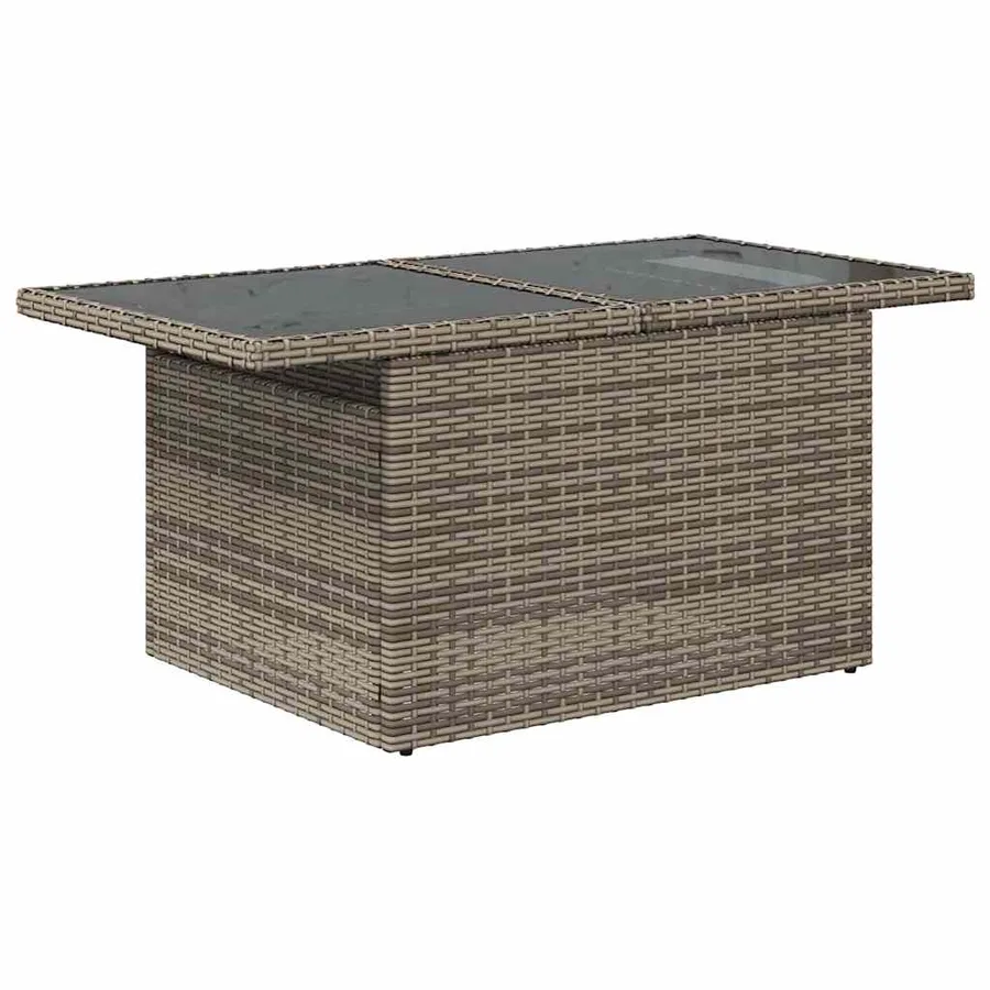 Ensemble de canapé de jardin avec coussin 9 pcs Gris - 5