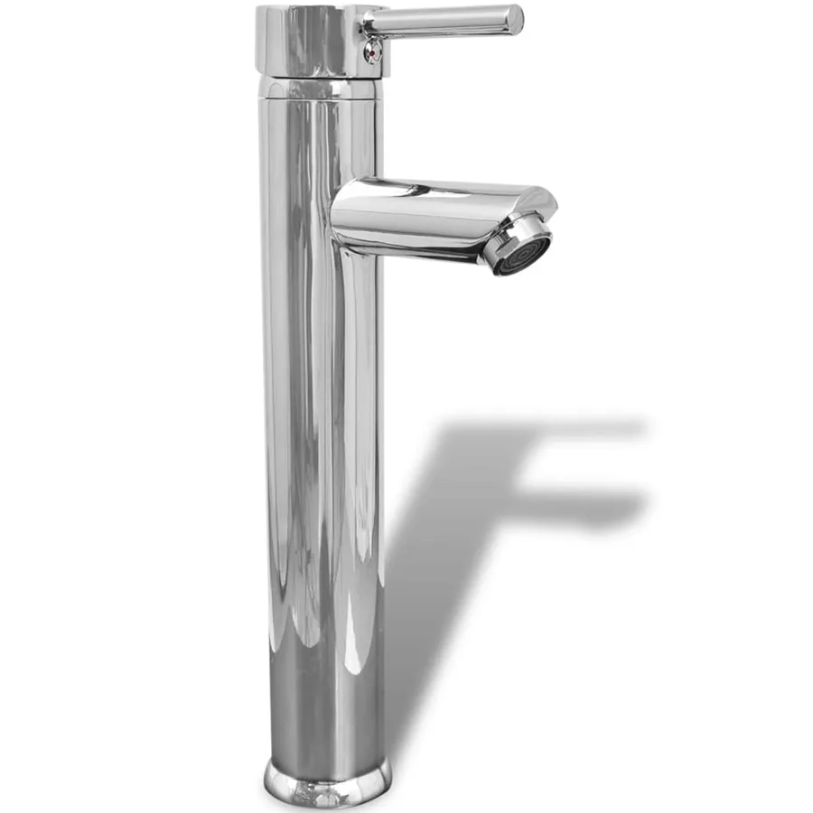 Meuble de salle de bain 9 pcs avec lavabo et robinet Beige - 9