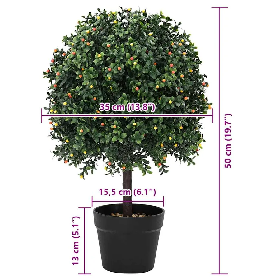 Boule en Buis Vert 35 x 35 x 50 cm Plastique - 5