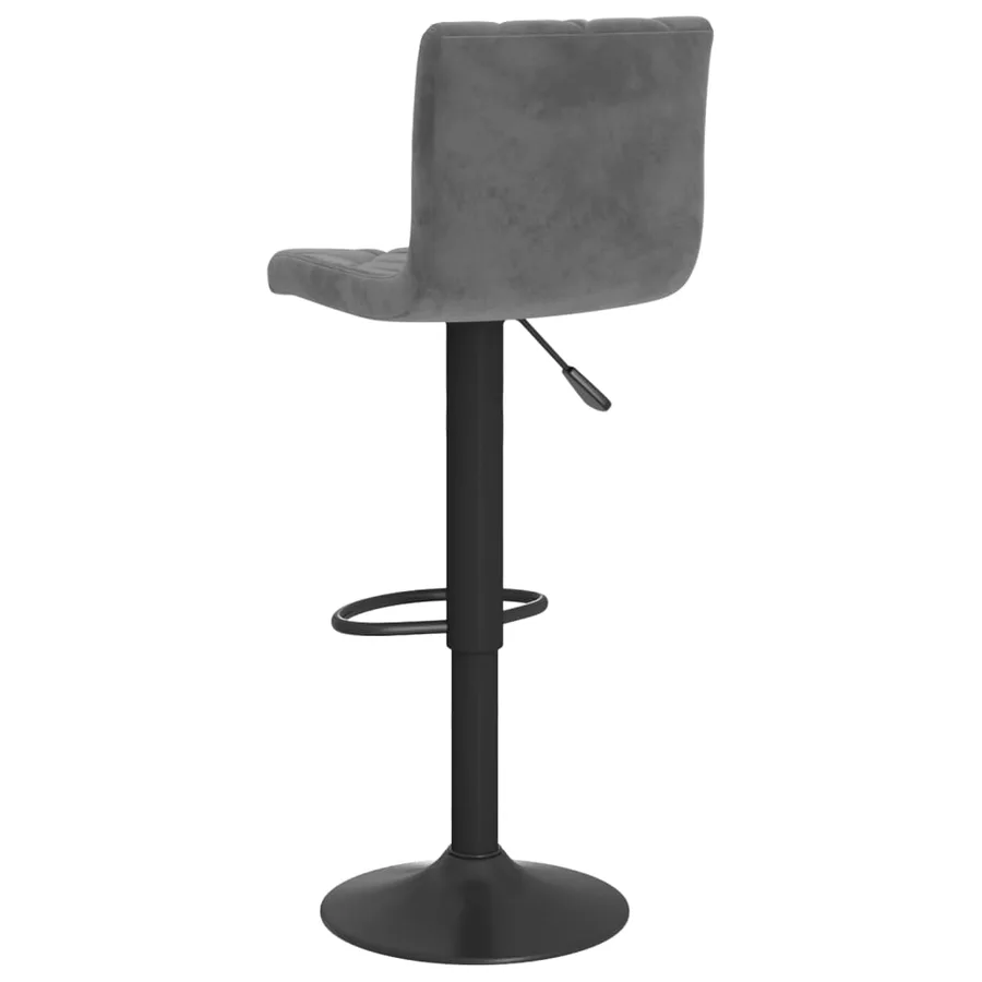 Tabourets de bar lot de 2 gris foncé velours - 6