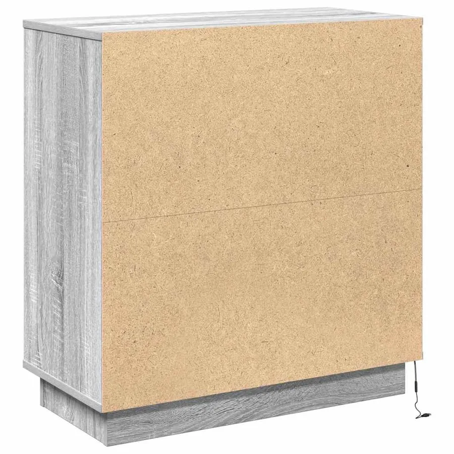 Buffet LED Gris Sonoma 71 x 34,5 x 75 cm Bois d'ingénierie - 8