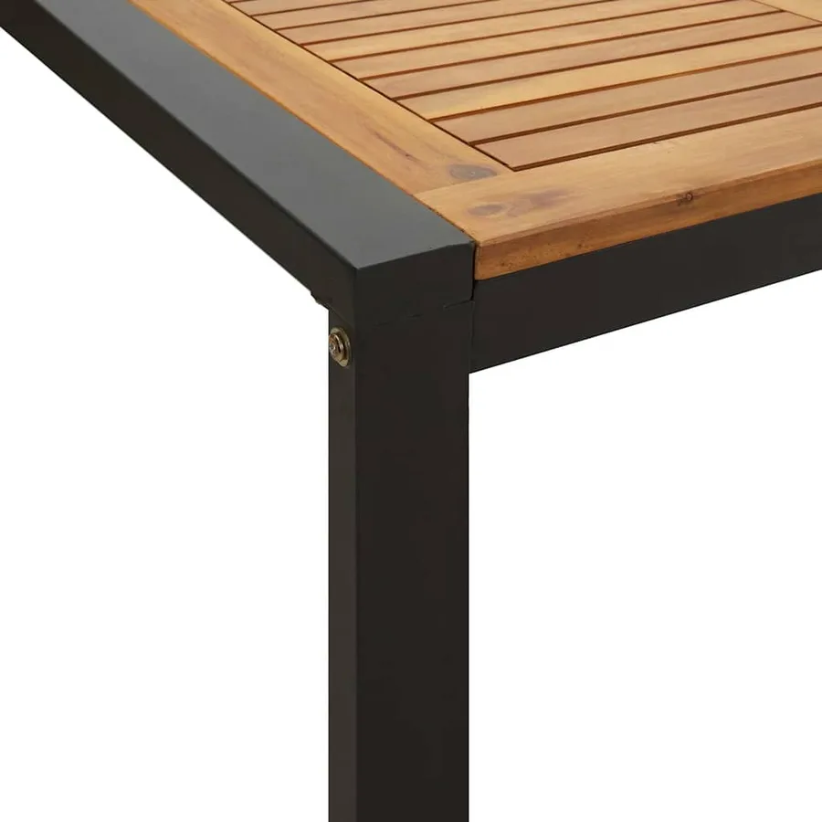 Ensemble à manger de jardin 9 pcs bois d'acacia solide et métal - 7