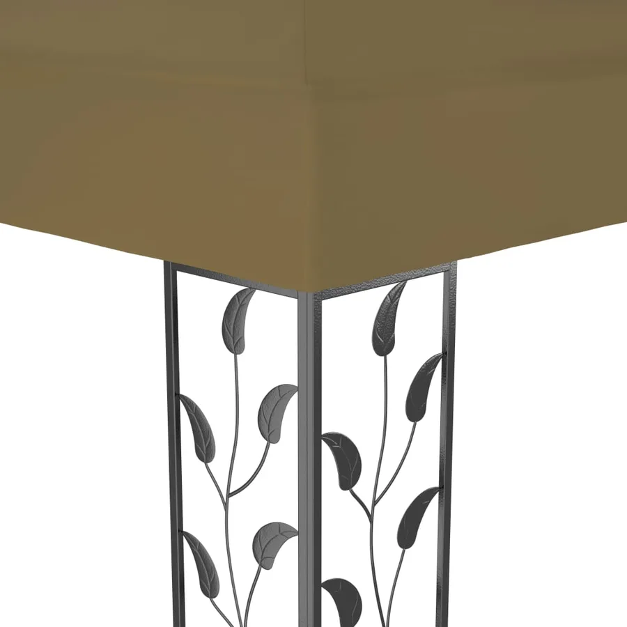 Tonnelle avec double toit 3x4 m Taupe 180 g/m² - 5