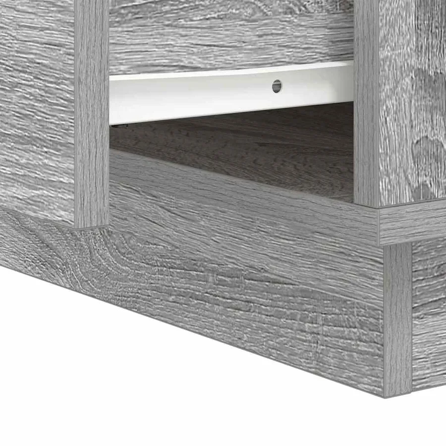 Cabinet de chevet Gris 39 x 34,5 x 50 cm Bois d'ingénierie - 11