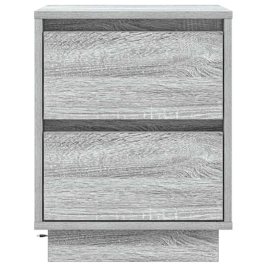 Cabinet de chevet Gris 39 x 34,5 x 50 cm Bois d'ingénierie - 6