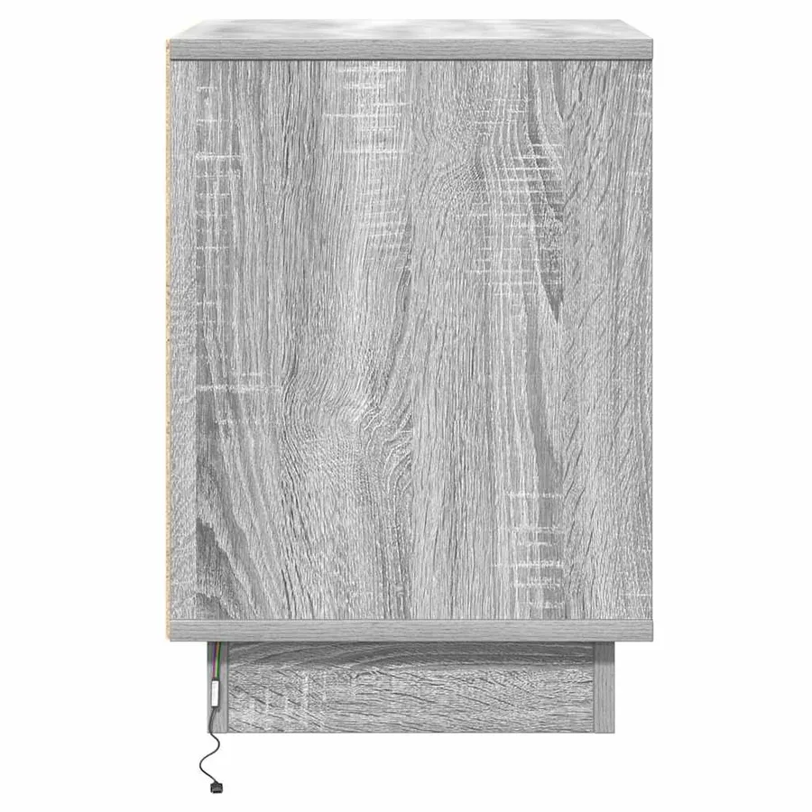 Cabinet de chevet Gris 39 x 34,5 x 50 cm Bois d'ingénierie - 7