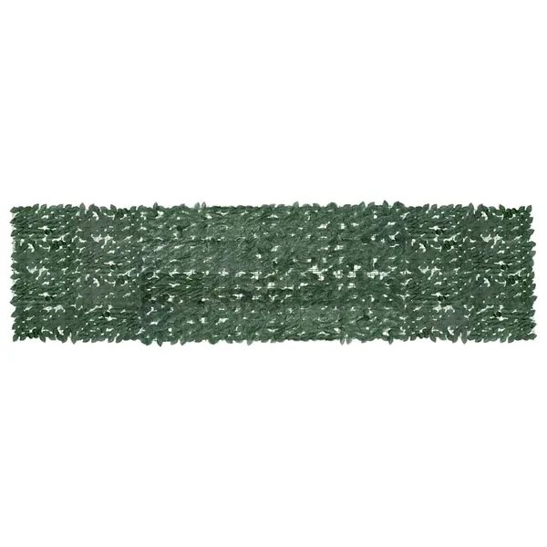 Écran de balcon avec feuilles vert foncé 400x100 cm