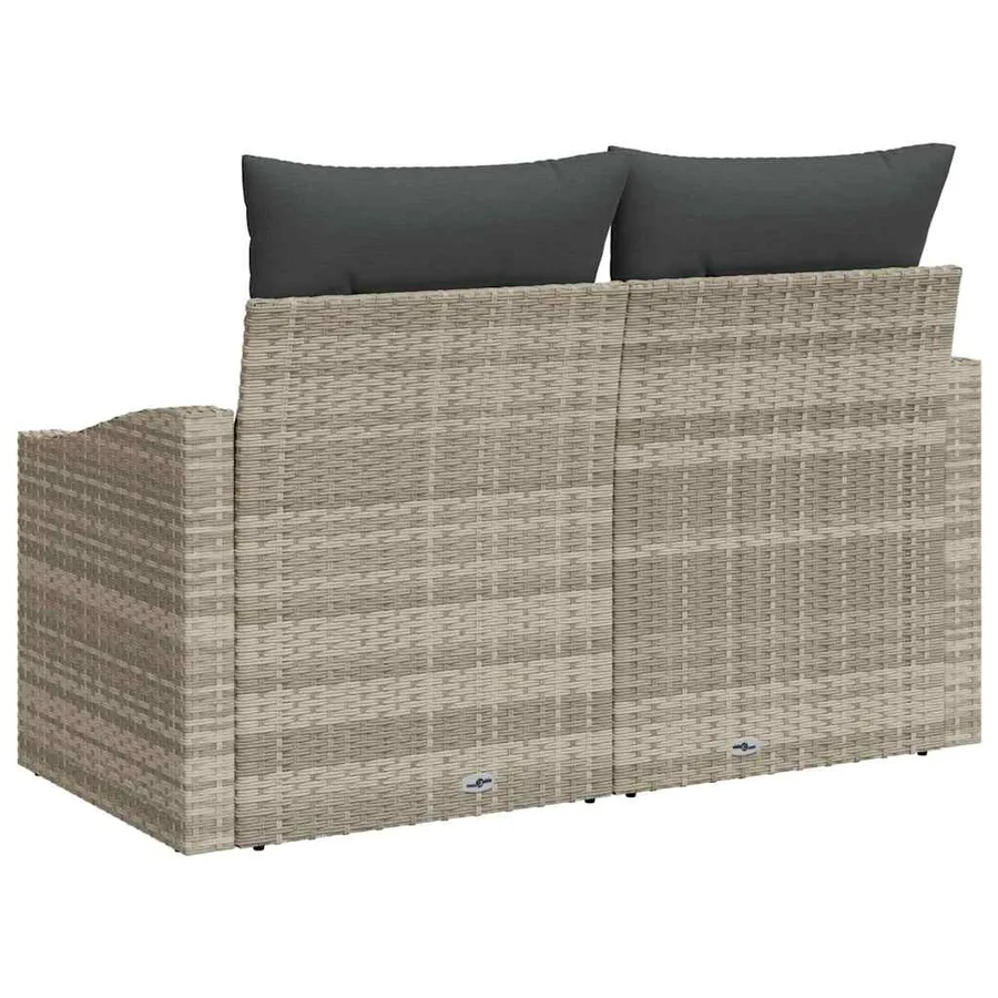 Canapé de jardin avec coussin 123 x 62 x 69 cm polyrotin - 3