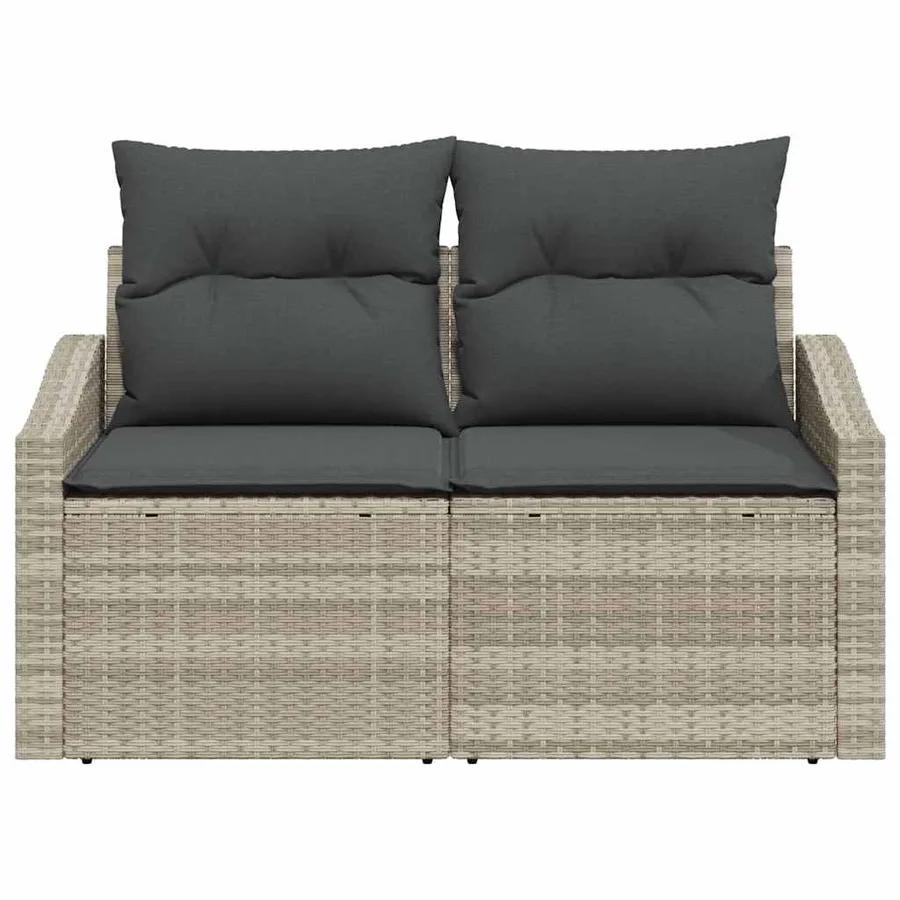 Canapé de jardin avec coussin 123 x 62 x 69 cm polyrotin - 4