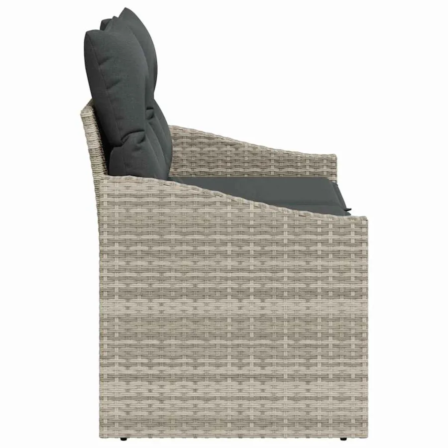 Canapé de jardin avec coussin 123 x 62 x 69 cm polyrotin - 5