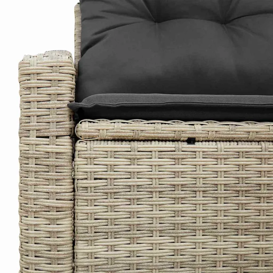 Canapé de jardin avec coussin 123 x 62 x 69 cm polyrotin - 6