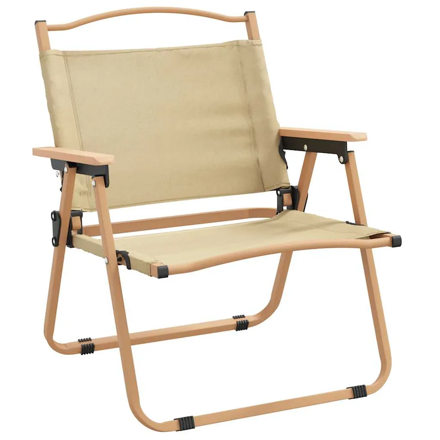 Chaises de camping lot de 2 Beige 54x43x59 cm Tissu Oxford - 3