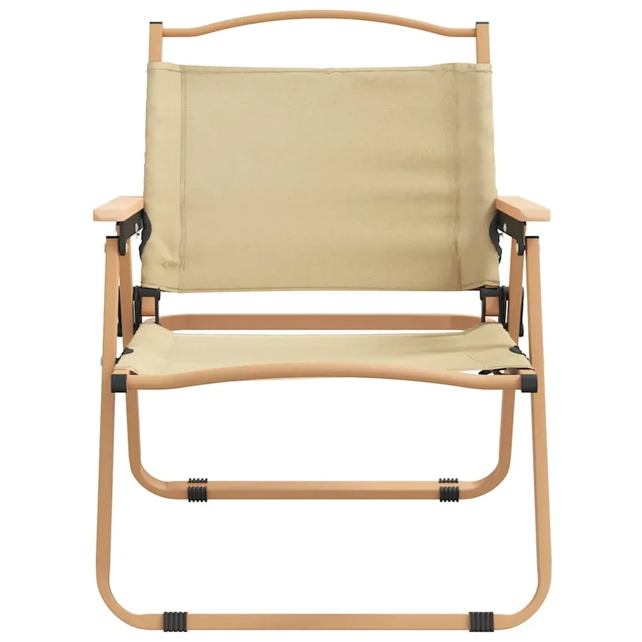 Chaises de camping lot de 2 Beige 54x43x59 cm Tissu Oxford - 4