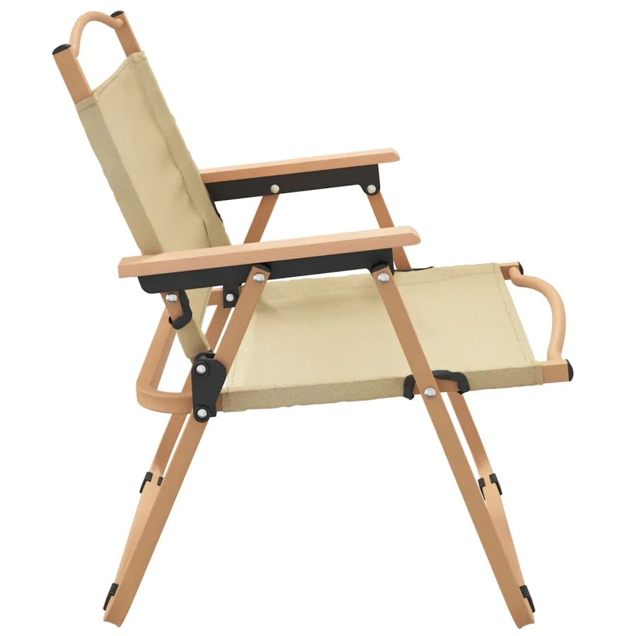 Chaises de camping lot de 2 Beige 54x43x59 cm Tissu Oxford - 5