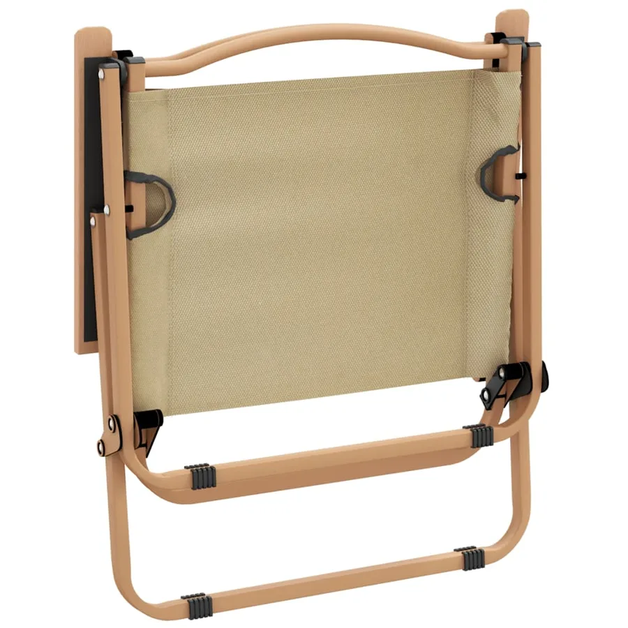 Chaises de camping lot de 2 Beige 54x43x59 cm Tissu Oxford - 6