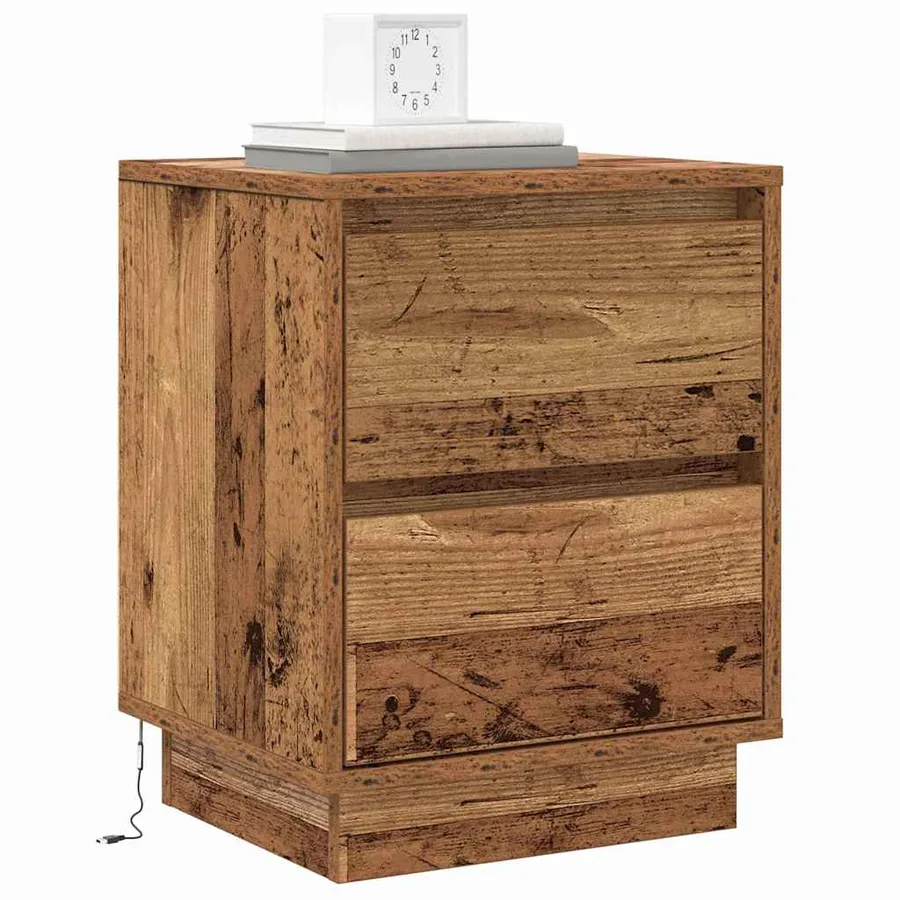 Cabinet de chevet avec tiroir Bois ancien 39 x 34,5 x 50 cm - 3