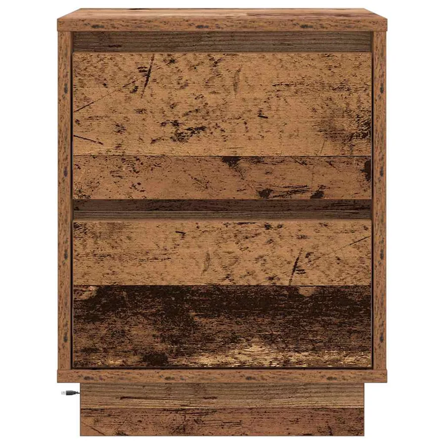 Cabinet de chevet avec tiroir Bois ancien 39 x 34,5 x 50 cm - 7