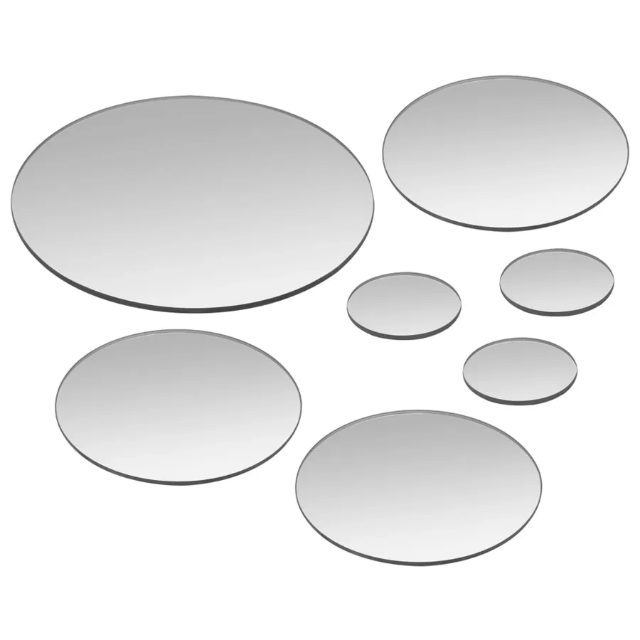 Ensemble de miroir mural 7 pcs Verre Rond - 4