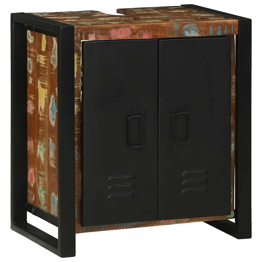 Ensemble de mobilier de salle de bain 3 pcs Bois Recyclé Solide - 6