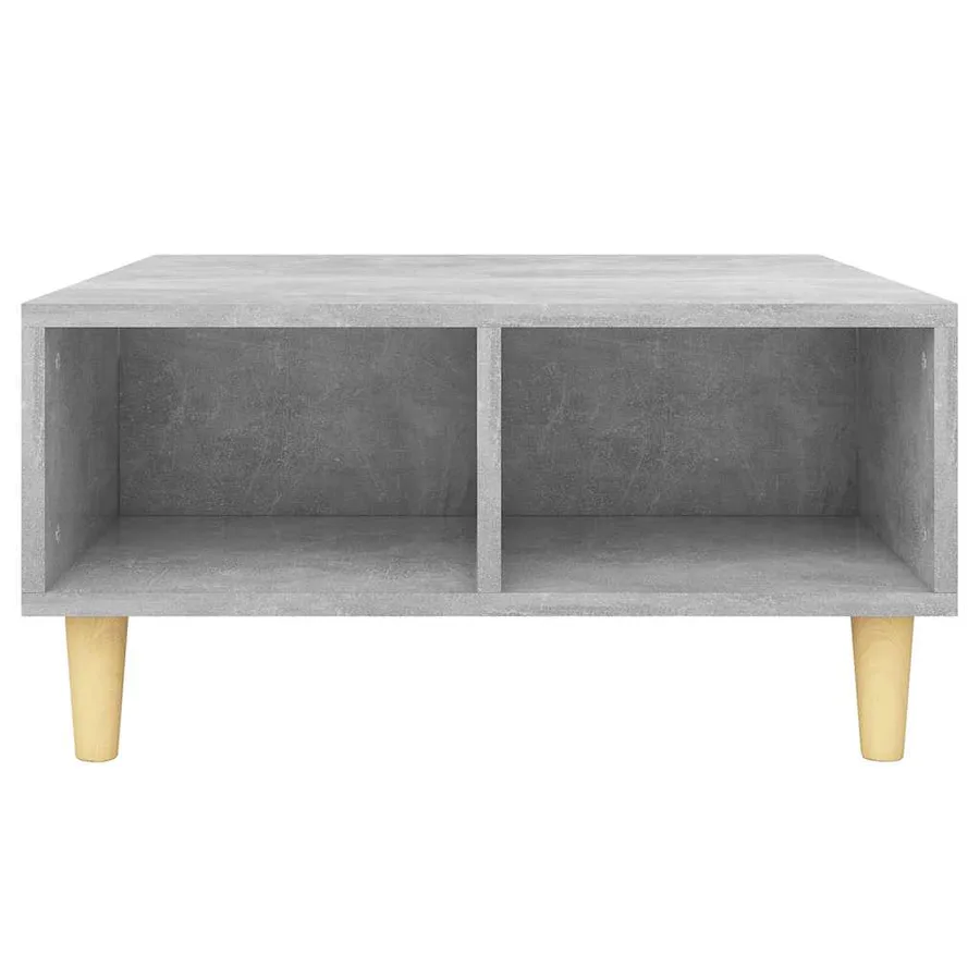 Table basse gris béton 60x60x30 cm bois d'ingénierie - 4