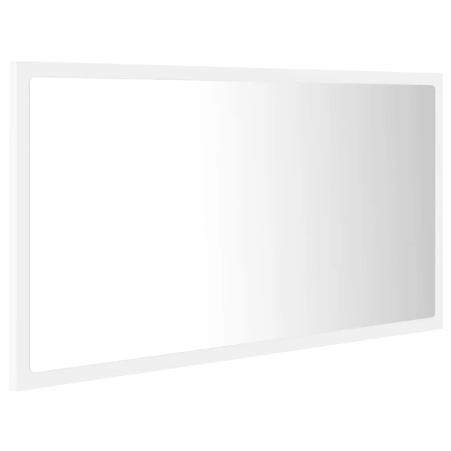 Miroir à LED de salle de bain Blanc 80x8,5x37 cm Acrylique - 6