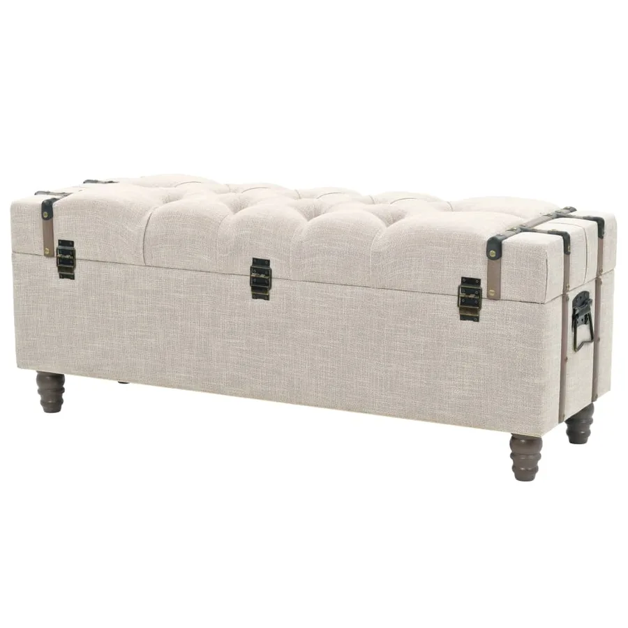Ensemble de bancs de rangement 3 pcs Bois massif et acier - 4