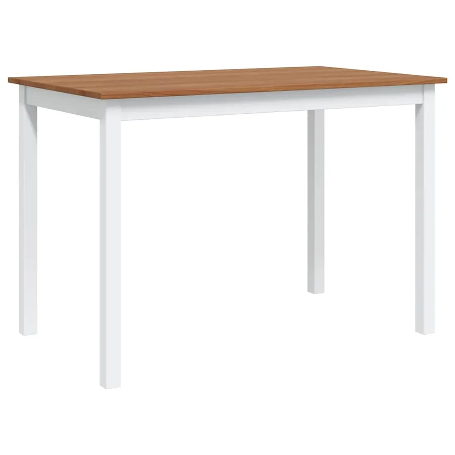 Ensemble de salle à manger 5 pcs Marron et blanc - 11
