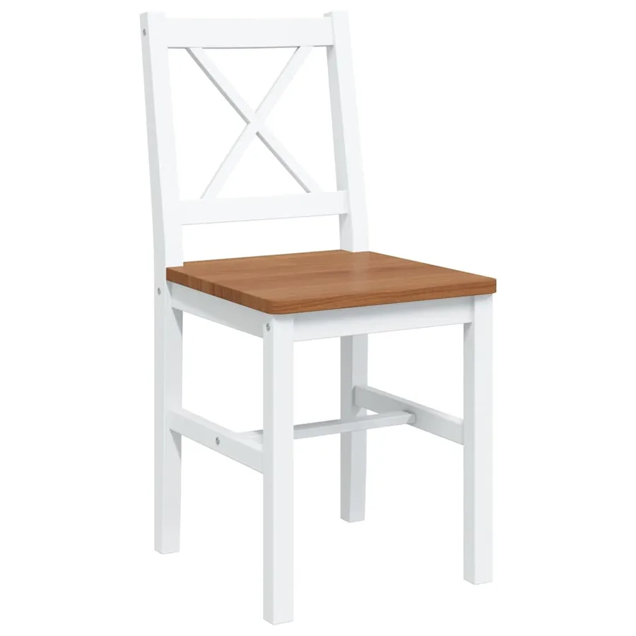 Ensemble de salle à manger 5 pcs Marron et blanc - 3