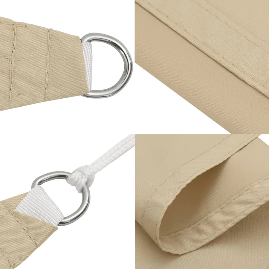 Voile de parasol tissu oxford rectangulaire 2x4,5 m beige - 7