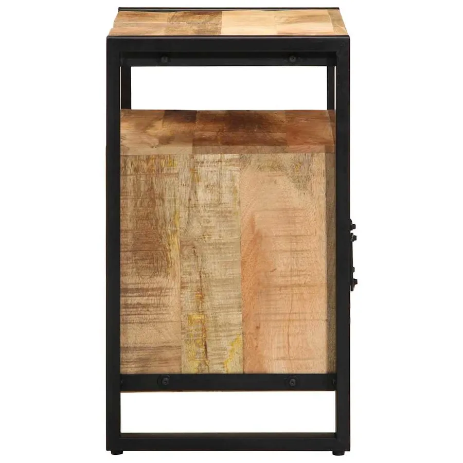 Armoire de salle de bain Marron Bois de mangue massif - 5