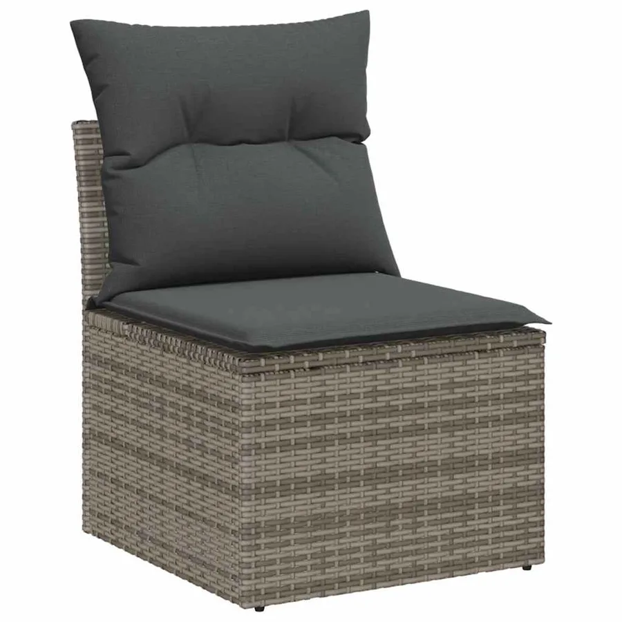 Ensemble de canapé de jardin 8 pc Gris et marron - 5
