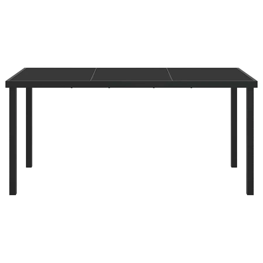 Table de Jardin Noir 160 x 80 x 73 cm Métal - 5