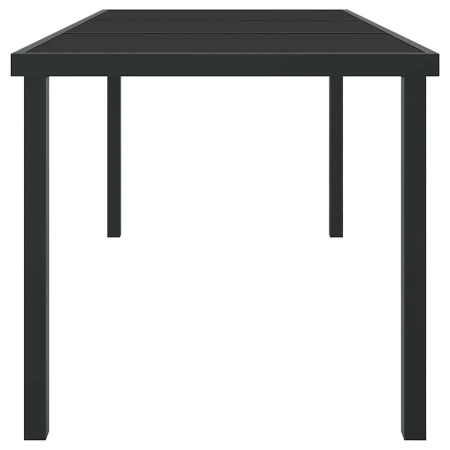 Table de Jardin Noir 160 x 80 x 73 cm Métal - 6