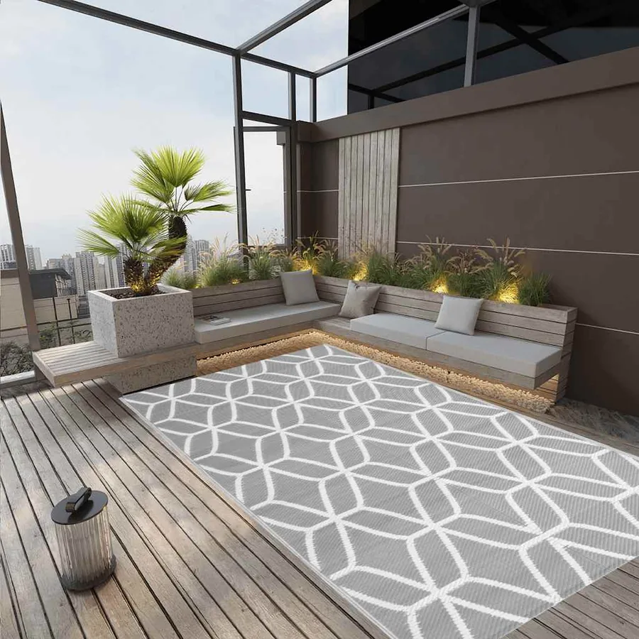 Tapis d'extérieur ARAKIL Gris 140x200 cm PP