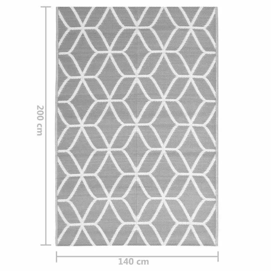 Tapis d'extérieur ARAKIL Gris 140x200 cm PP - 7