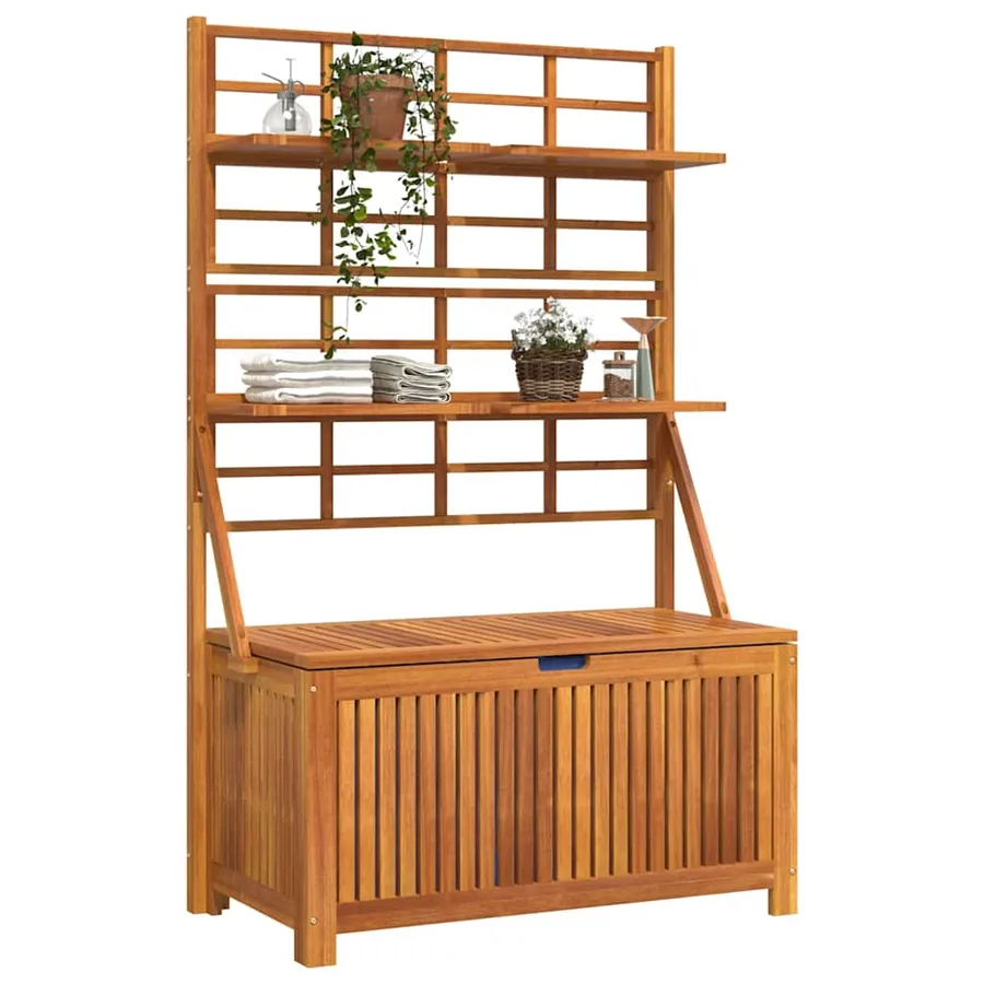 Boîte de rangement avec treillis 99x50x160 cm Acacia massif - 3