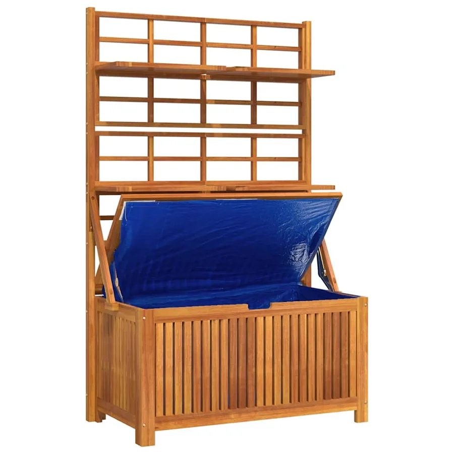 Storage box with trellis 99x50x160 cm Solid acacia - 5