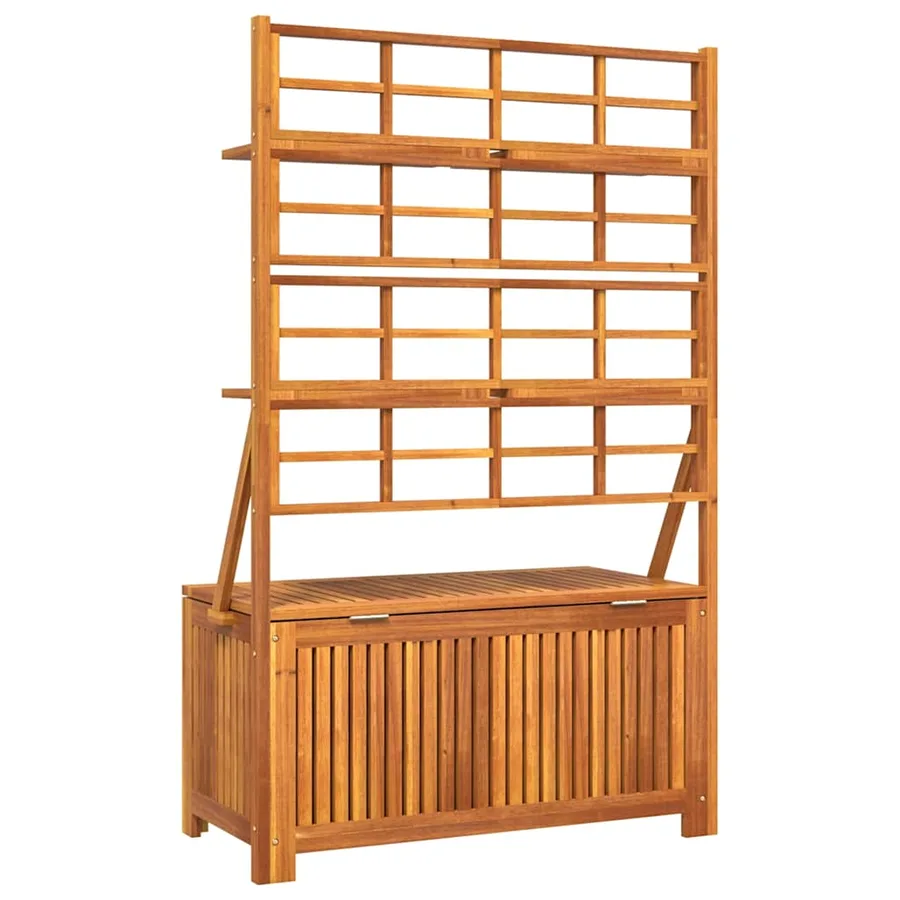 Storage box with trellis 99x50x160 cm Solid acacia - 7