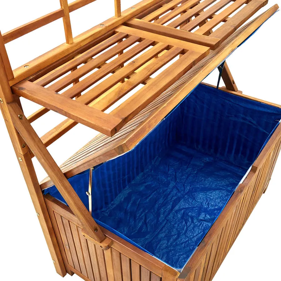 Storage box with trellis 99x50x160 cm Solid acacia - 9