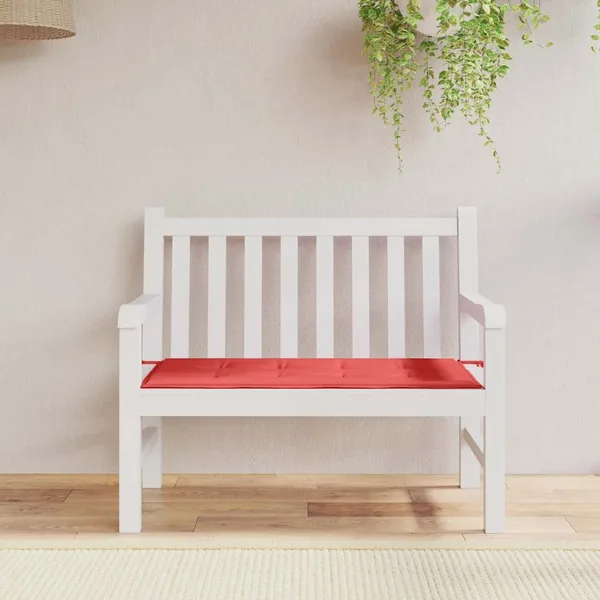 Coussin de banc de jardin rouge 120x50x3 cm tissu oxford