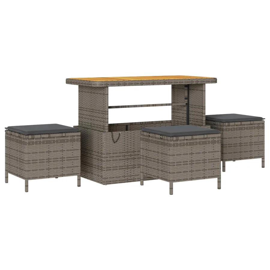 Ensemble de canapé de jardin avec coussin 9 pcs Gris - 4