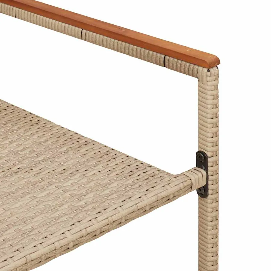Chaises empilables de jardin 2 pcs Crème et marron - 9