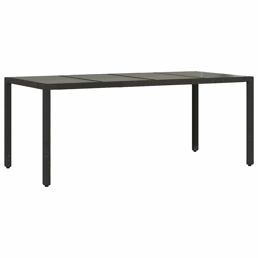 Ensemble de salle à manger pour jardin 7 pcs Noir polyrotin - 5