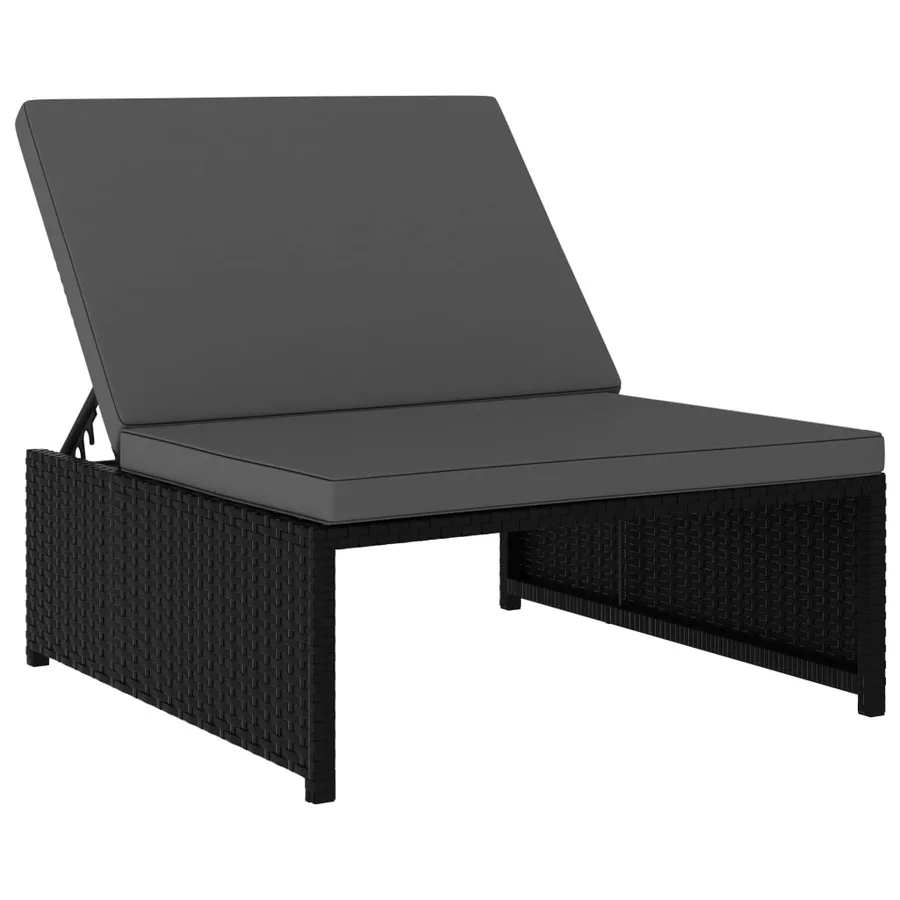 Chaises inclinables de jardin lot de 2 et table résine tressée - 5