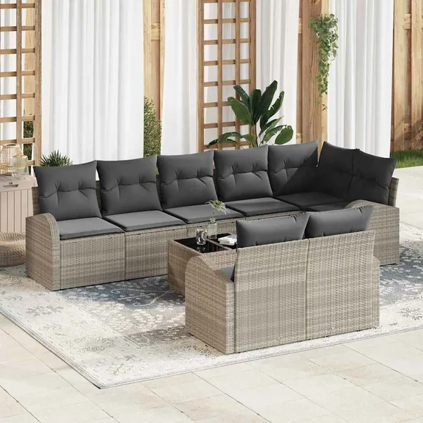 Ensemble de canapé de jardin Gris clair 55 x 55 x 37 cm