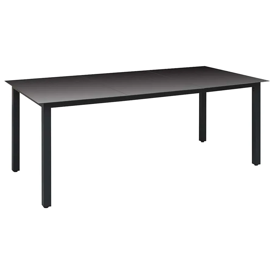 Ensemble à manger de jardin 9 pcs noir et marron - 9
