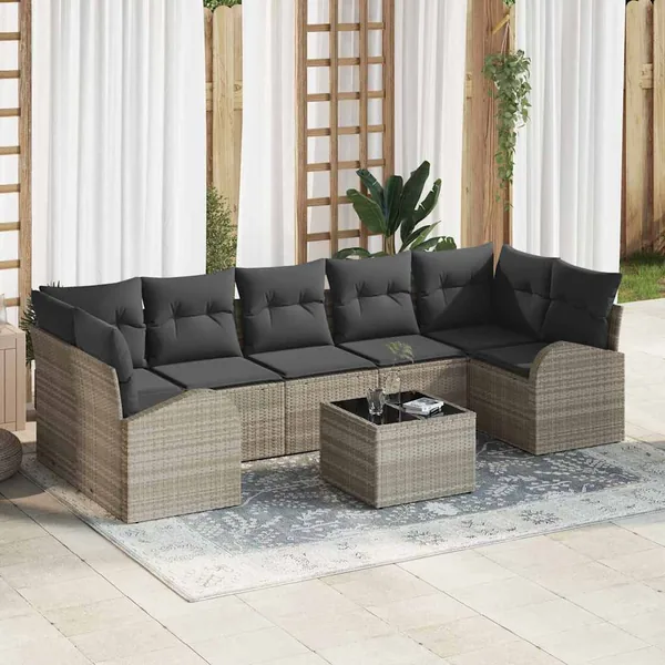 Ensemble de canapé de jardin Gris clair 55 x 55 x 37 cm