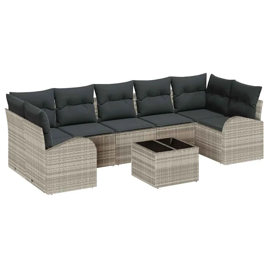 Ensemble de canapé de jardin Gris clair 55 x 55 x 37 cm - 2