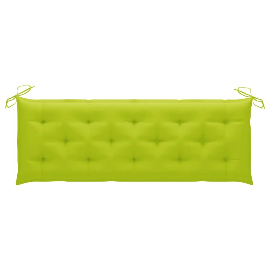 Banc de jardin empilable et coussin 159 cm Bois de teck massif - 4